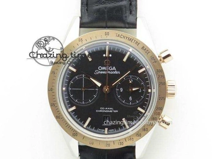 0513 Planet Ocean Master Chrono 45mm SS OM 1:1 Best Edition Black Dial On Orange Rubber Strap A Attractive 8170